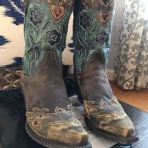 Dan Post Vintage Bluebird chocolate cowboy boots